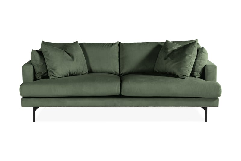 Menard 3-sits Djup Manchestersoffa - Grön - Möbler - Soffa - 3 sits soffa
