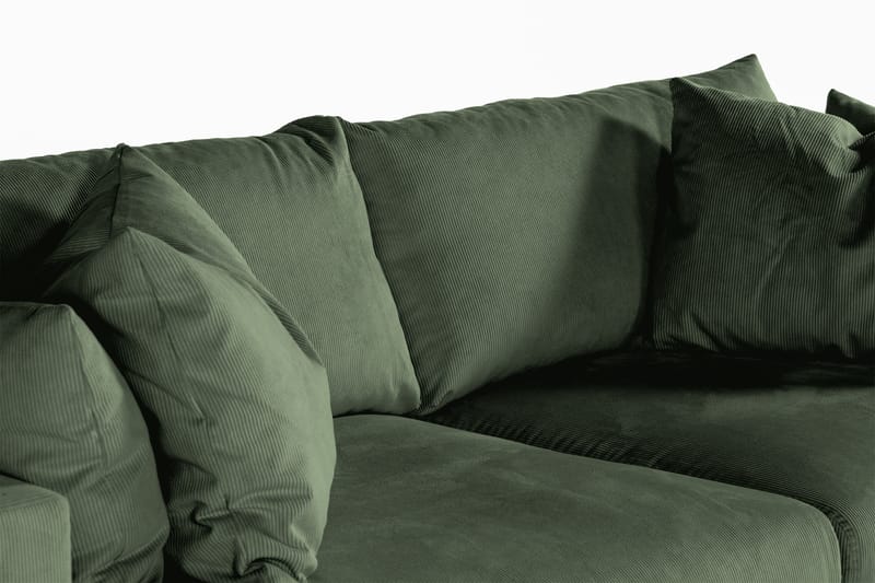 Menard 3-sits Djup Manchestersoffa - Grön - Möbler - Soffa - 3 sits soffa