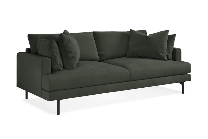 Menard 3-sits Djup Manchestersoffa - Mörkgrön - Möbler - Soffa - 3 sits soffa