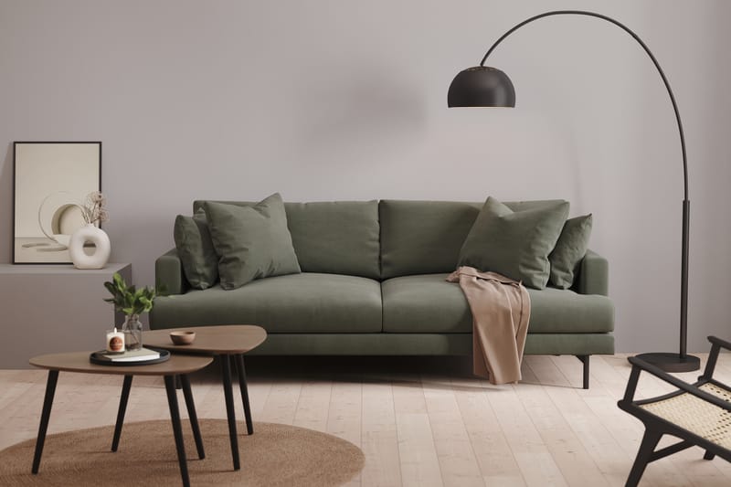 Menard 3-sits Djup Manchestersoffa - Mörkgrön - Möbler - Soffa - 3 sits soffa