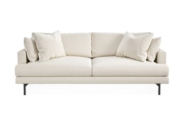 Menard 3-sits Djup Sammetssoffa - Krämvit - Möbler - Soffa - Sammetssoffa