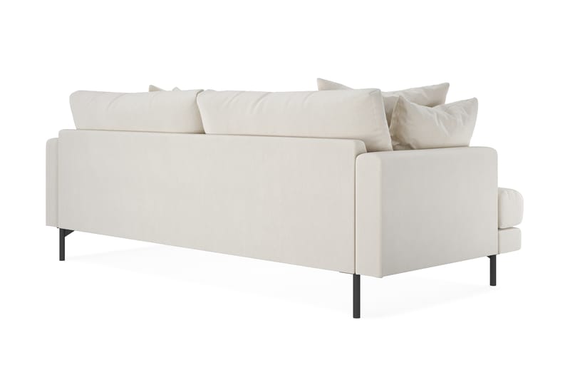 Menard 3-sits Djup Sammetssoffa - Krämvit - Möbler - Soffa - Sammetssoffa