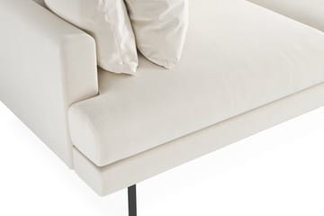 Menard 3-sits Djup Sammetssoffa - Krämvit - Möbler - Soffa - Sammetssoffa