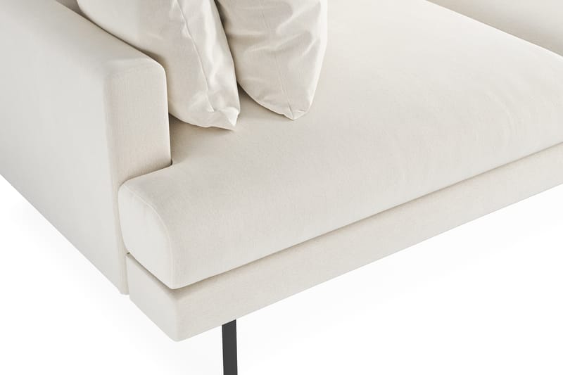 Menard 3-sits Djup Sammetssoffa - Krämvit - Möbler - Soffa - Sammetssoffa