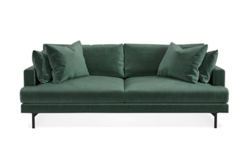 Menard 3-sits Djup Sammetssoffa - Mörkgrön - Möbler - Soffa - Sammetssoffa