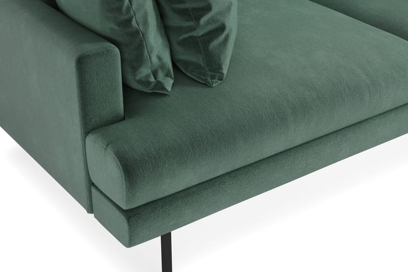 Menard 3-sits Djup Sammetssoffa - Mörkgrön - Möbler - Soffa - Sammetssoffa