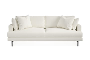 Menard 3-sits Djup Soffa i Bouclé - Vit - Möbler - Soffa - 3 sits soffa