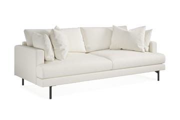Menard 3-sits Djup Soffa i Bouclé - Vit - Möbler - Soffa - 3 sits soffa