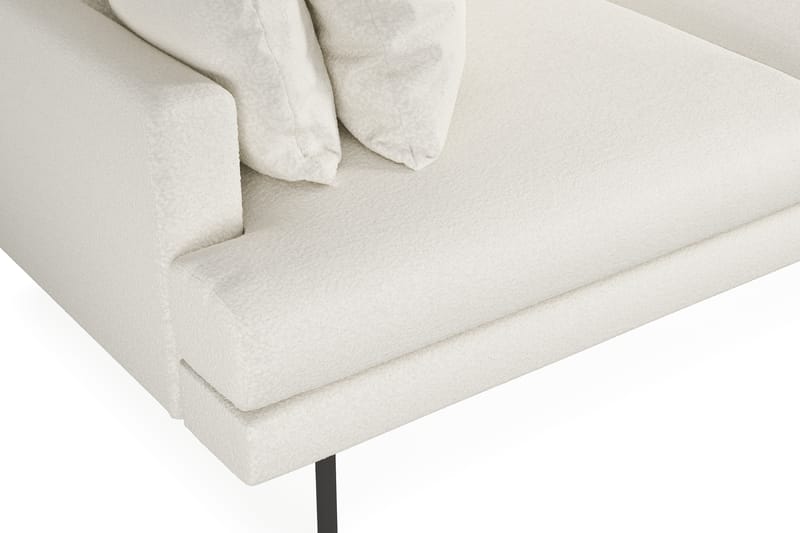 Menard 3-sits Djup Soffa i Bouclé - Vit - Möbler - Soffa - 3 sits soffa