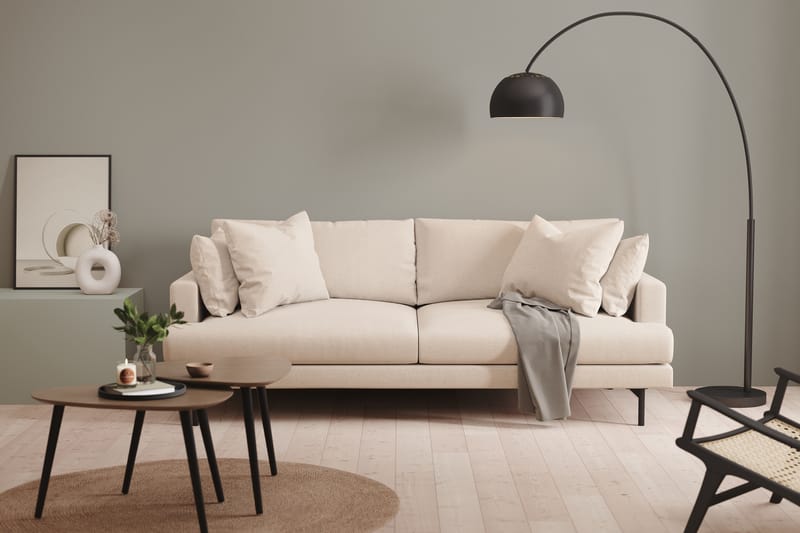 Menard 3-sits Djup Tygsoffa - Beige - Möbler - Soffa - 3 sits soffa
