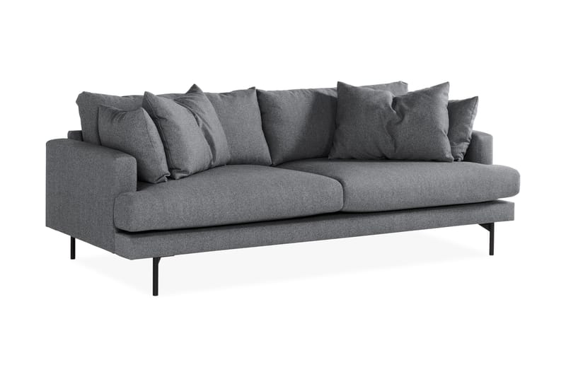 Menard 3-sits Djup Tygsoffa - Mörkgrå - Möbler - Soffa - 3 sits soffa