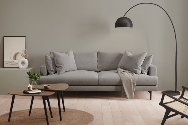 Menard 3-sits Djup Tygsoffa - Mörkgrå - Möbler - Soffa - 3 sits soffa