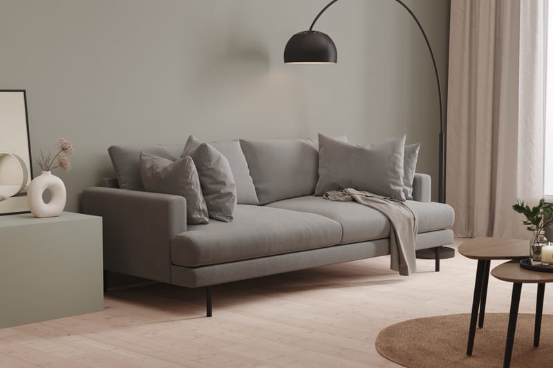 Menard 3-sits Djup Tygsoffa - Mörkgrå - Möbler - Soffa - 3 sits soffa