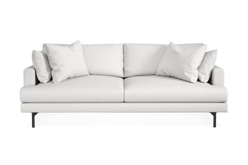 Menard 3-sits Djup Tygsoffa - Vit - Möbler - Soffa - 3 sits soffa