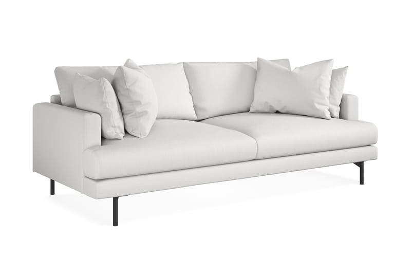 Menard 3-sits Djup Tygsoffa - Vit - Möbler - Soffa - 3 sits soffa