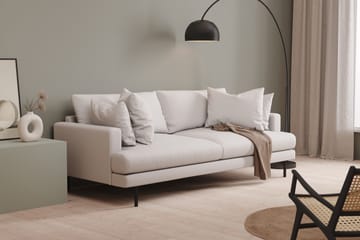 Menard 3-sits Djup Tygsoffa - Vit - Möbler - Soffa - 3 sits soffa