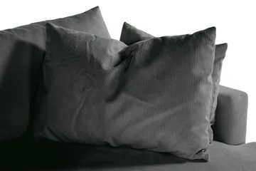 Menard 4-sits Djup Manchestersoffa - Grå - Möbler - Soffa - 4 sits soffa