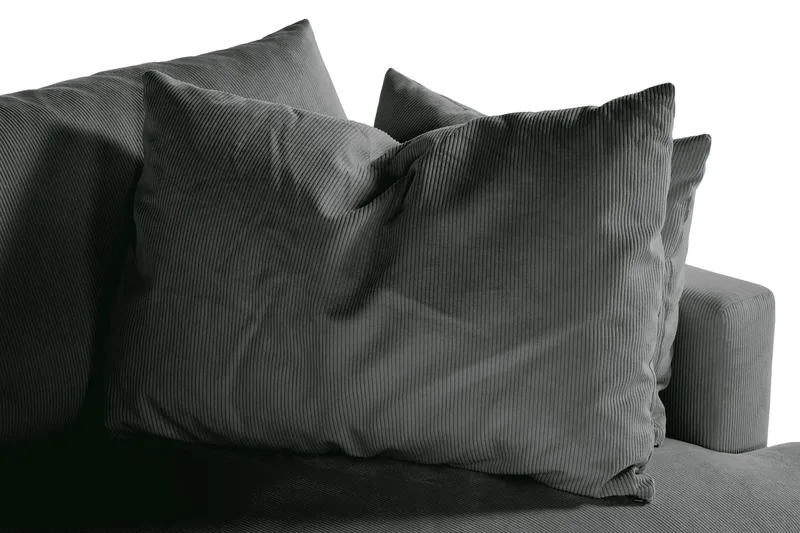 Menard 4-sits Djup Manchestersoffa - Grå - Möbler - Soffa - 4 sits soffa