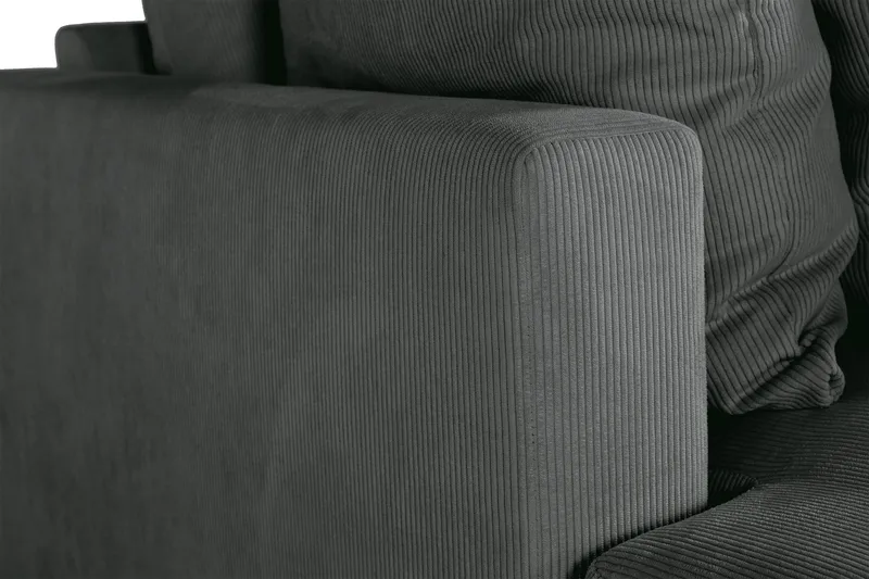 Menard 4-sits Djup Manchestersoffa - Grå - Möbler - Soffa - 4 sits soffa