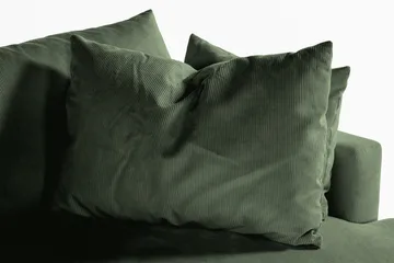 Menard 4-sits Djup Manchestersoffa - Grön - Möbler - Soffa - 4 sits soffa