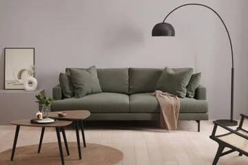 Menard 4-sits Djup Manchestersoffa - Mörkgrön - Möbler - Soffa - 4 sits soffa