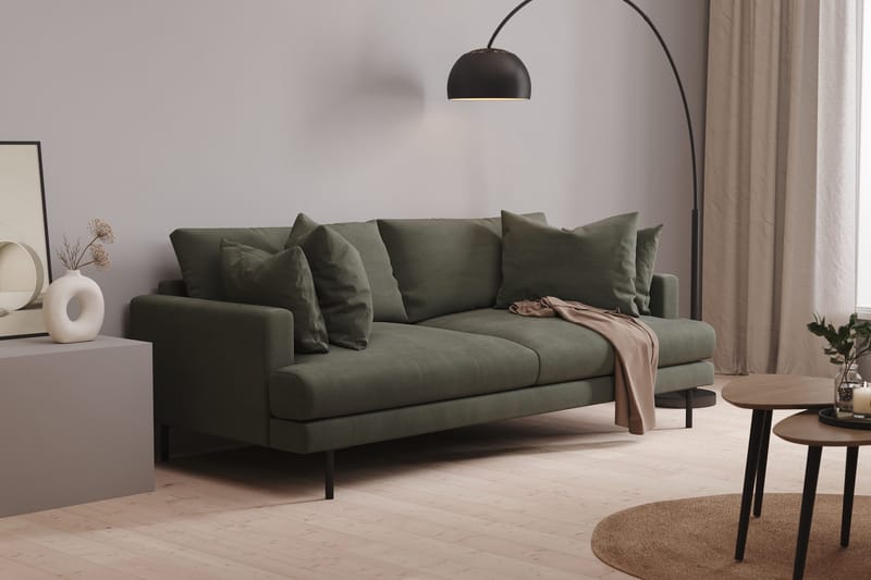 Menard 4-sits Djup Manchestersoffa - Mörkgrön - Möbler - Soffa - 4 sits soffa