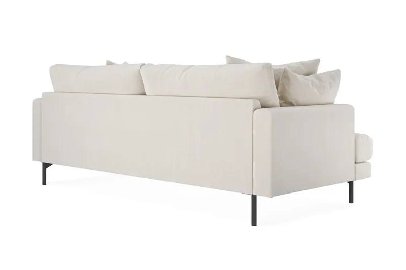 Menard 4-sits Djup Sammetssoffa - Krämvit - Möbler - Soffa - 4 sits soffa