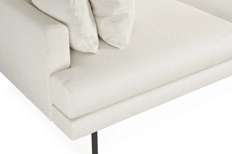 Menard 4-sits Djup Soffa i Bouclé - Vit - Möbler - Soffa - 4 sits soffa