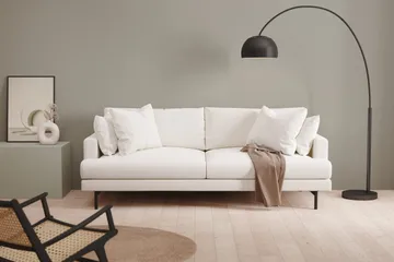 Menard 4-sits Djup Soffa i Bouclé - Vit - Möbler - Soffa - 4 sits soffa
