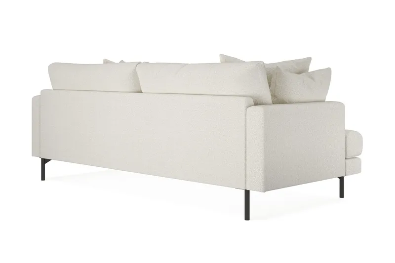 Menard 4-sits Djup Soffa i Bouclé - Vit - Möbler - Soffa - 4 sits soffa