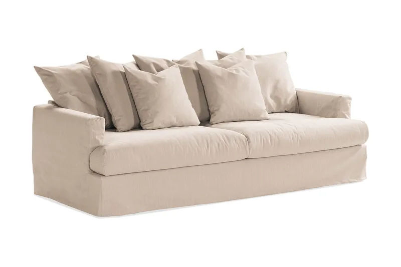 Menard 4-sits Djup Tygsoffa - Beige - Möbler - Soffa - 4 sits soffa