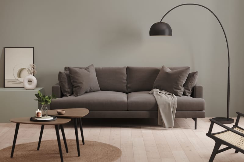 Menard 4-sits Manchestersoffa - Mörkgrå - Möbler - Soffa - 4 sits soffa