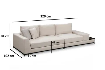Mezonzo 4-sits Soffa - Beige - Möbler - Soffa - 4 sits soffa