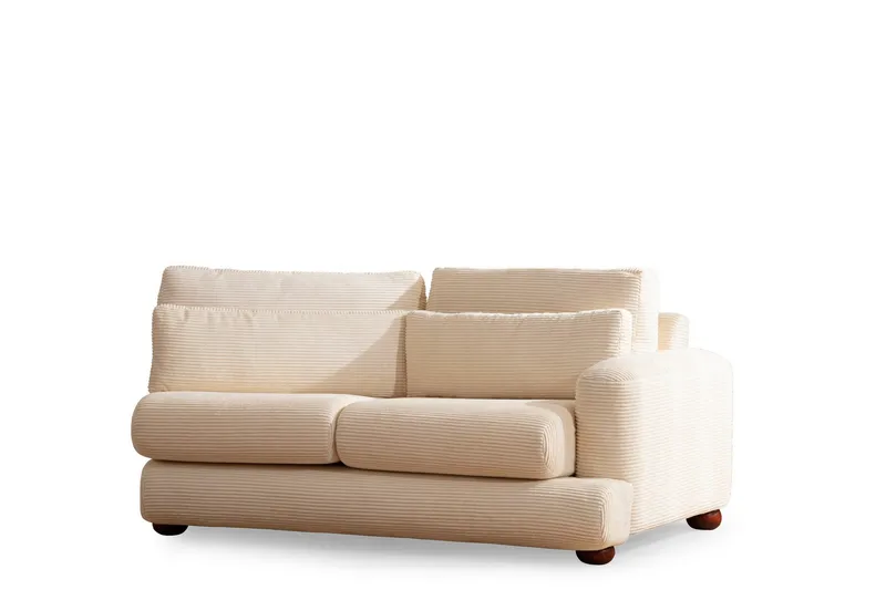 Relento Svängd Soffa 4-sits - Beige - Möbler - Soffa - 4 sits soffa