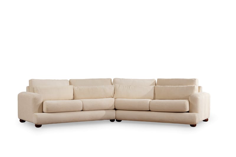 Svängd Soffa Maddington 4-sits - Beige - 4 sits soffa