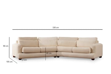 Svängd Soffa Maddington 4-sits - Beige - Möbler - Soffa - 4 sits soffa