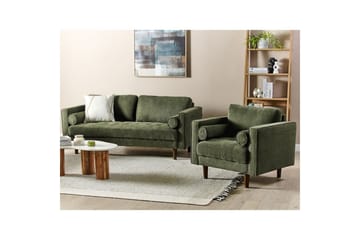 4-sits Soffgrupp Nurmo Grönt/mörkt trä - Grönt/mörkt trä - Möbler - Soffa - Soffgrupp