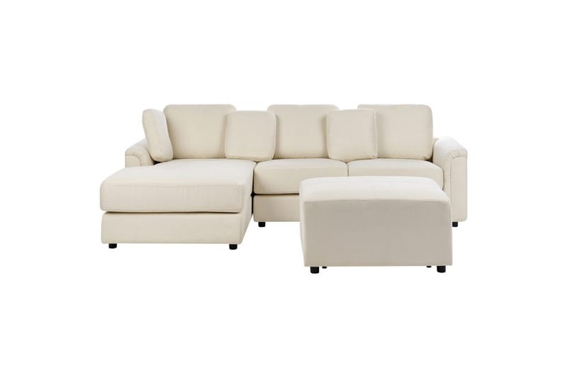 4-sitssoffa Kohlo Beige/svart, Högervänd, Beige/svart, Högervänd