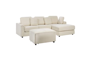 4-sitssoffa Kohlo Beige/svart, Vänstervänd - Beige/svart, Vänstervänd - Möbler - Soffa - Soffgrupp