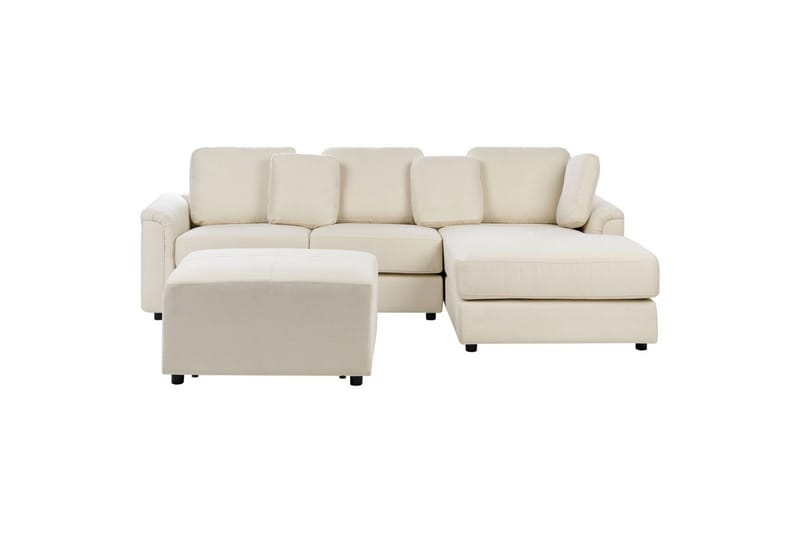 4-sitssoffa Kohlo Beige/svart, Vänstervänd, Beige/svart, Vänstervänd