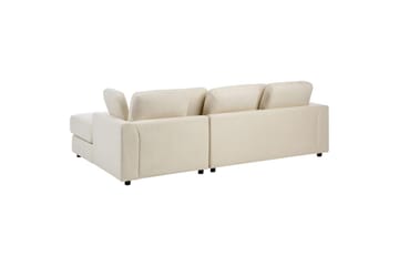 4-sitssoffa Kohlo Beige/svart, Vänstervänd - Beige/svart, Vänstervänd - Möbler - Soffa - Soffgrupp