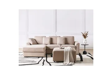 4-sitssoffa Kohlo Taupe/svart, Högervänd - Taupe/svart, Högervänd - Möbler - Soffa - Soffgrupp