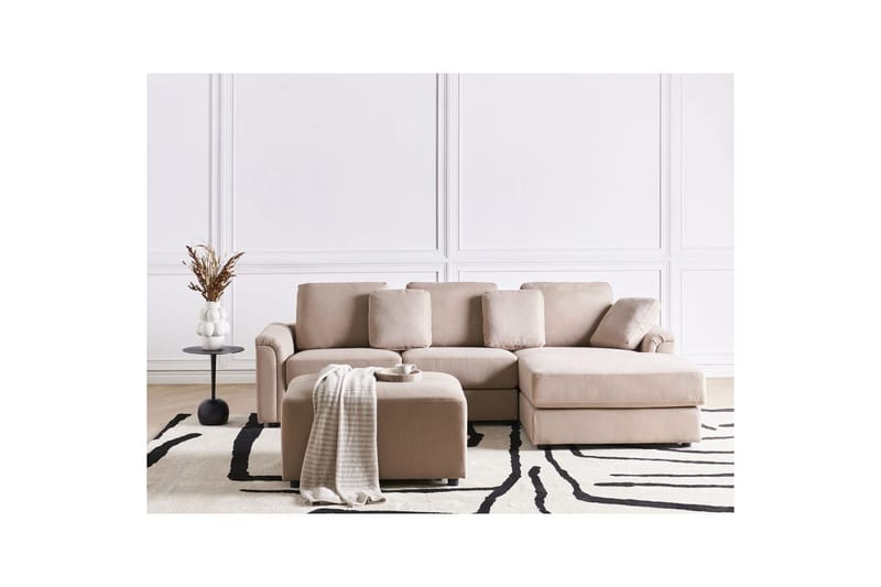 4-sitssoffa Kohlo Taupe/svart, Vänstervänd - Beige - Möbler - Soffa - Soffgrupp