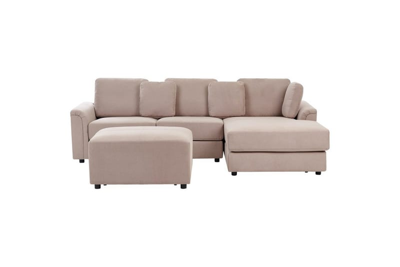 4-sitssoffa Kohlo Taupe/svart, Vänstervänd, Beige