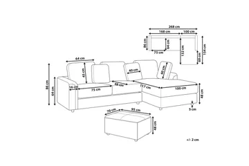 4-sitssoffa Kohlo Taupe/svart, Vänstervänd - Beige - Möbler - Soffa - Soffgrupp