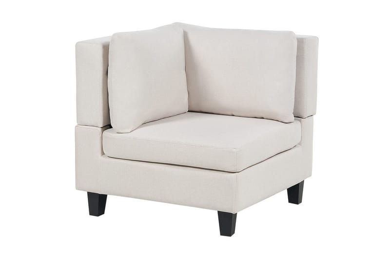5-sits Hörnsoffa med fotpall Unstad Beige/svart, Högervänd, Polyester - Beige/svart, Högervänd, Polyester - Möbler - Soffa - Soffgrupp