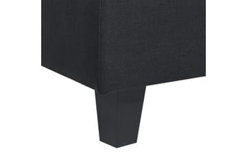 5-sits Hörnsoffa med fotpall Unstad Svart/svart, Vänstervänd, Polyester - Svart/svart, Vänstervänd, Polyester - Möbler - Soffa - Modulsoffa - Komplett modulsoffa
