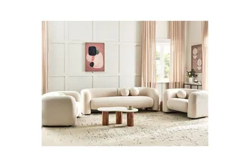 5-sits Soffgrupp Leiren Off-white - Off-white - Möbler - Soffa - Soffgrupp