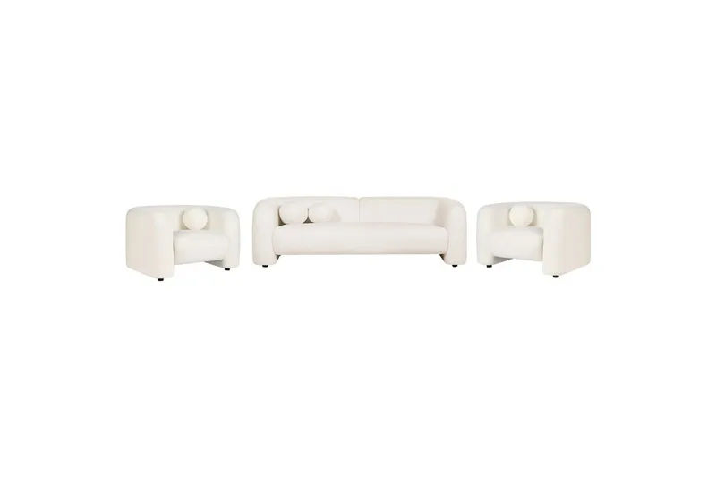 5-sits Soffgrupp Leiren Vit - Vit - Möbler - Soffa - Soffgrupp