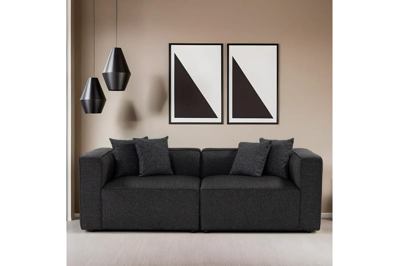 Abbas 2-sits Soffa - Antracit - Möbler - Soffa - Modulsoffa - Komplett modulsoffa